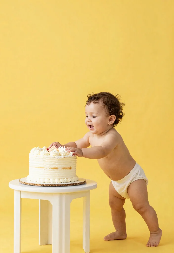12 Cake Smash Background Ideas That Set Up in Under 10 Minutes - 10. Simple Solid Color Background 1