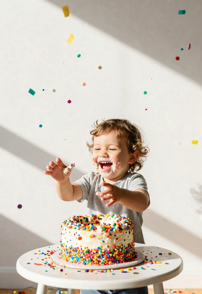 12 Cake Smash Background Ideas That Set Up in Under 10 Minutes - 12. Confetti Explosion Backdrop 1