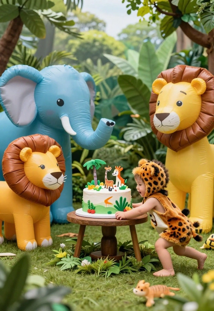 12 Cake Smash Background Ideas That Set Up in Under 10 Minutes - 3. Themed Party Props 1
