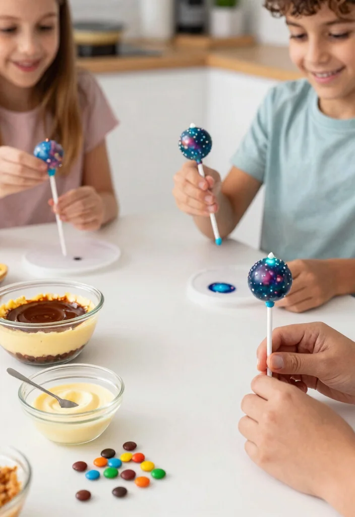 12 Galaxy Cake Pops That Hold Their Shape Without Cracking - 12. Galaxy Cheesecake Cake Pops 1
