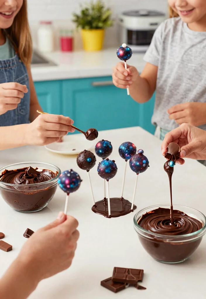12 Galaxy Cake Pops That Hold Their Shape Without Cracking - 4. Chocolate Galaxy Cake Pops 1