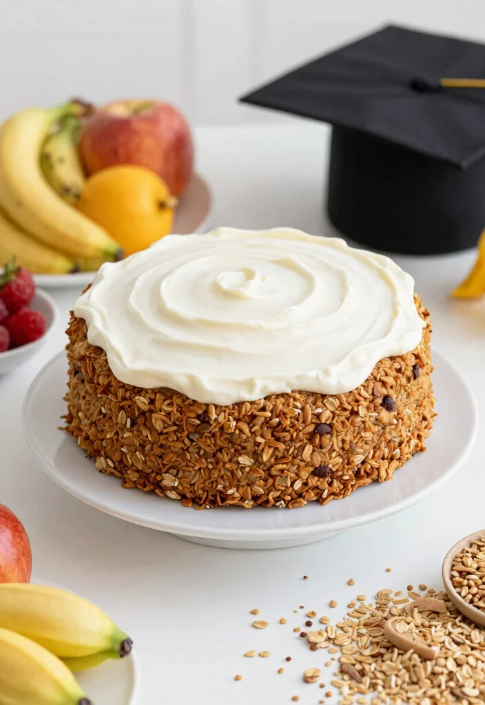 12 Graduation Cookie Cake Ideas That Hold Together When Sliced - 10. Healthy Oatmeal Cookie Cake 1