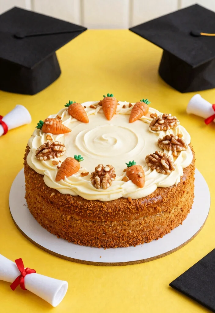 12 Graduation Cookie Cake Ideas That Hold Together When Sliced - 9. Carrot Cake Cookie Cake for a Twist 1