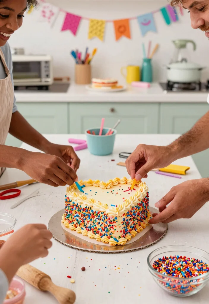 12 Heart Shape Cake Designs That Don't Crack at the Point - 12. Confetti Cake Heart Design 1
