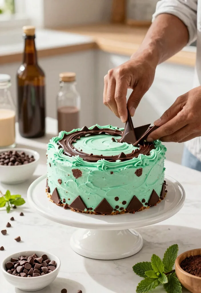 12 Heart Shape Cake Designs That Don't Crack at the Point - 9. Mint Chocolate Chip Heart Cake 1