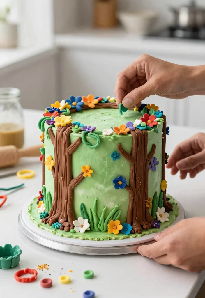 12 Tangled Birthday Cake Ideas With Braids That Stay Twisted - 1. Enchanted Forest Braided Cake 1