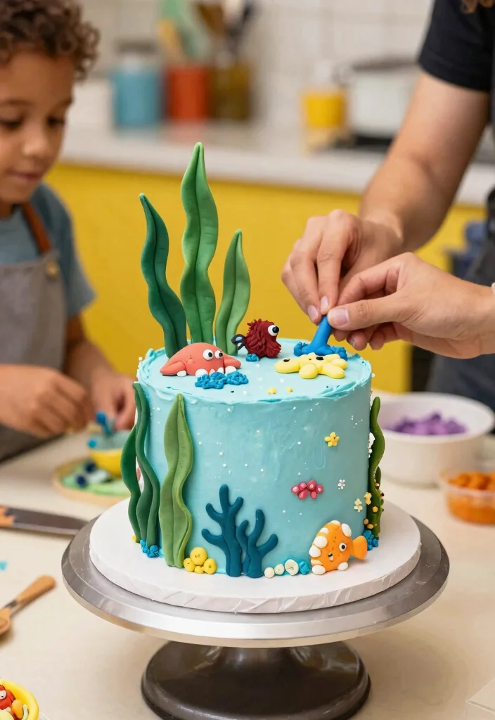 12 Tangled Birthday Cake Ideas With Braids That Stay Twisted - 11. Under the Sea Braided Cake 1