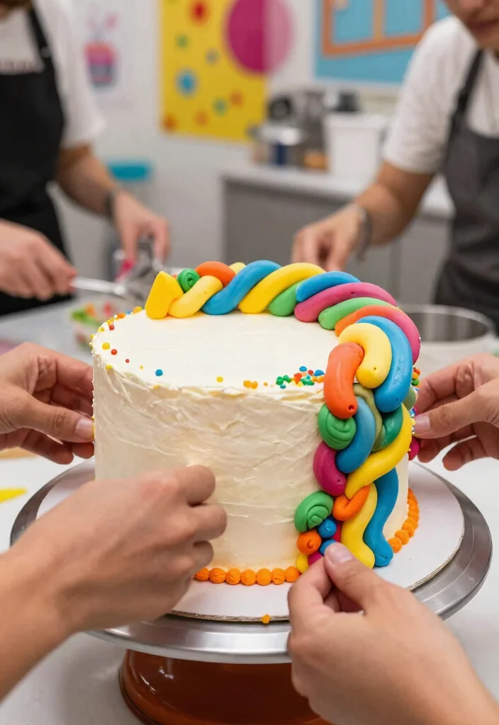 12 Tangled Birthday Cake Ideas With Braids That Stay Twisted - 3. Twisted Braided Rainbow Cake 1