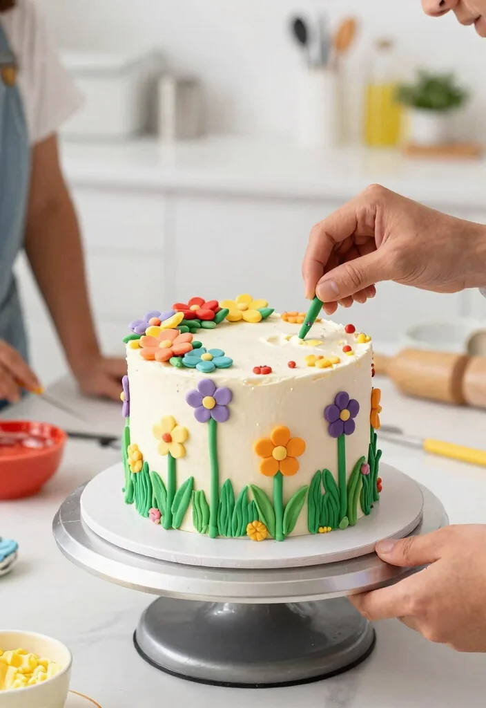 12 Tangled Birthday Cake Ideas With Braids That Stay Twisted - 4. Fairytale Garden Braided Cake 1