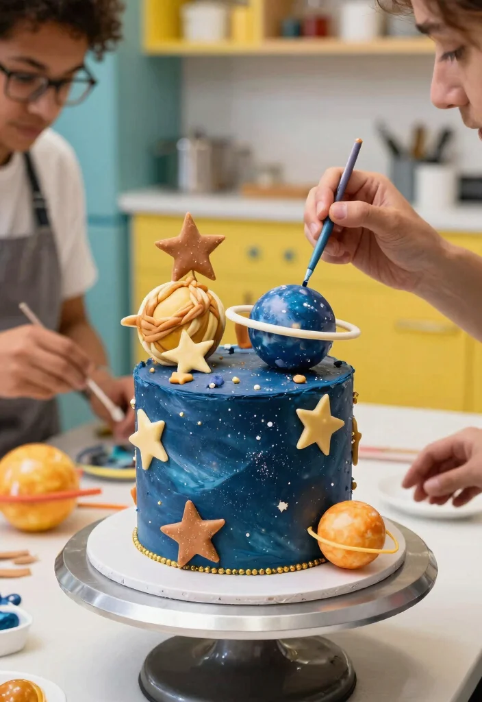 12 Tangled Birthday Cake Ideas With Braids That Stay Twisted - 8. Celestial Braided Cake 1