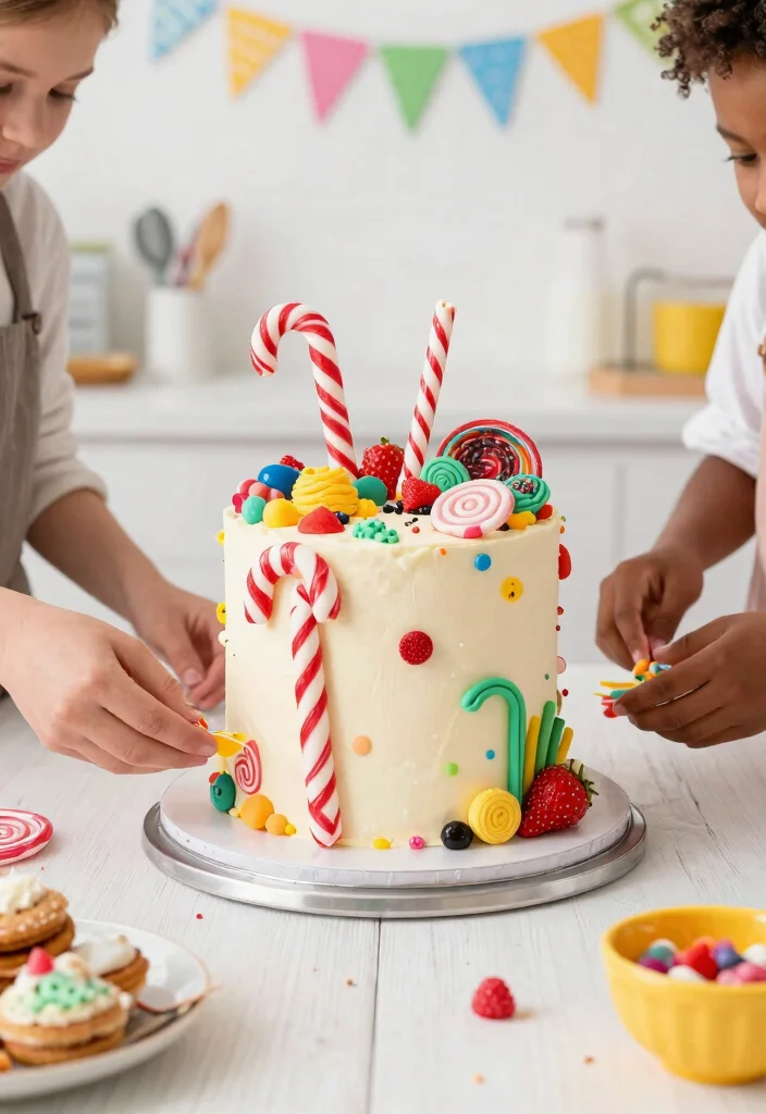 12 Tangled Birthday Cake Ideas With Braids That Stay Twisted - 9. Whimsical Candy Land Cake 1
