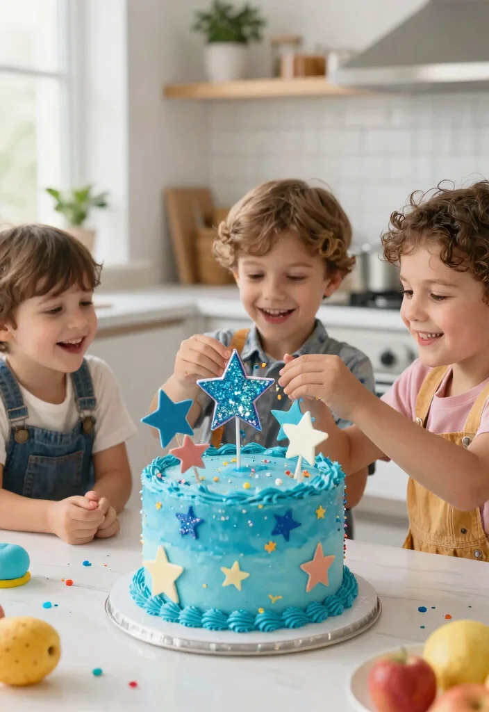 12 Trolls Cake Ideas for Beginners That Don't Need Airbrushing - 11. Sparkly Star Troll Cake 1