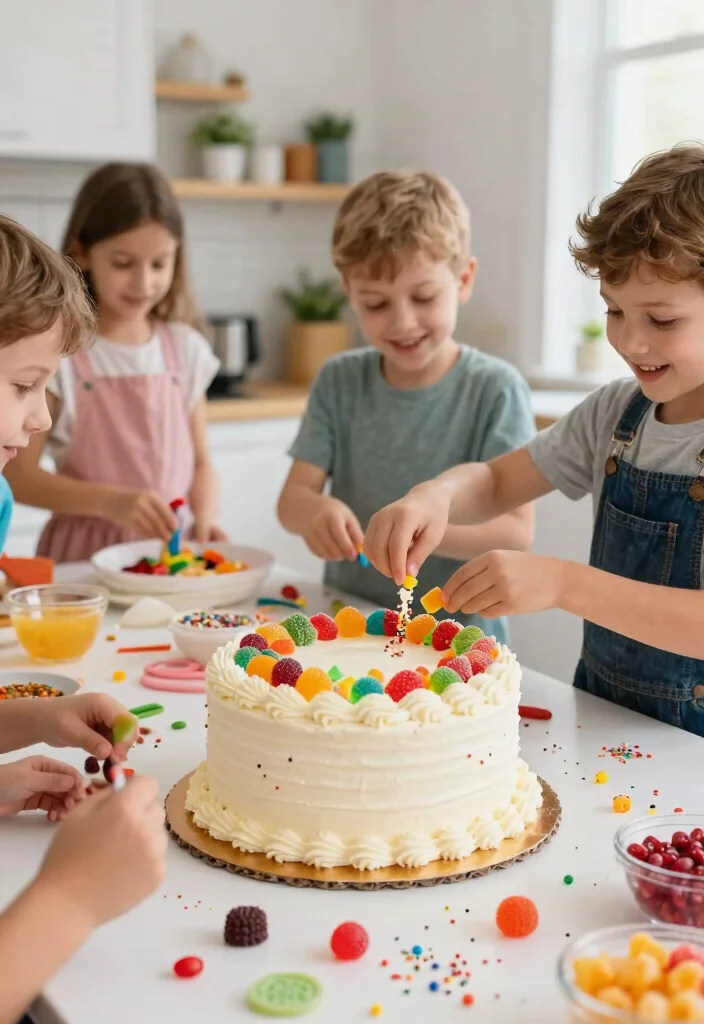 12 Trolls Cake Ideas for Beginners That Don't Need Airbrushing - 8. Gummy Troll Topped Cake 1