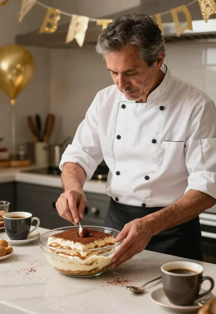 14 50th Birthday Cake for Men Ideas That Skip the Fondant - 11. Tiramisu with a Twist 1