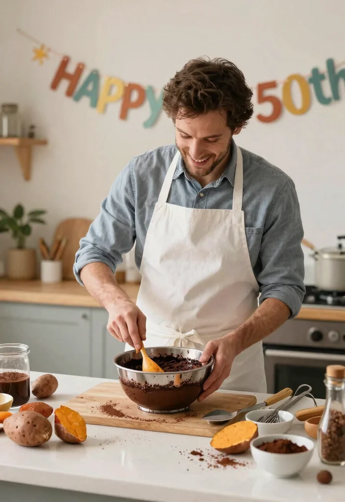 14 50th Birthday Cake for Men Ideas That Skip the Fondant - 12. Sweet Potato Chocolate Cake 1
