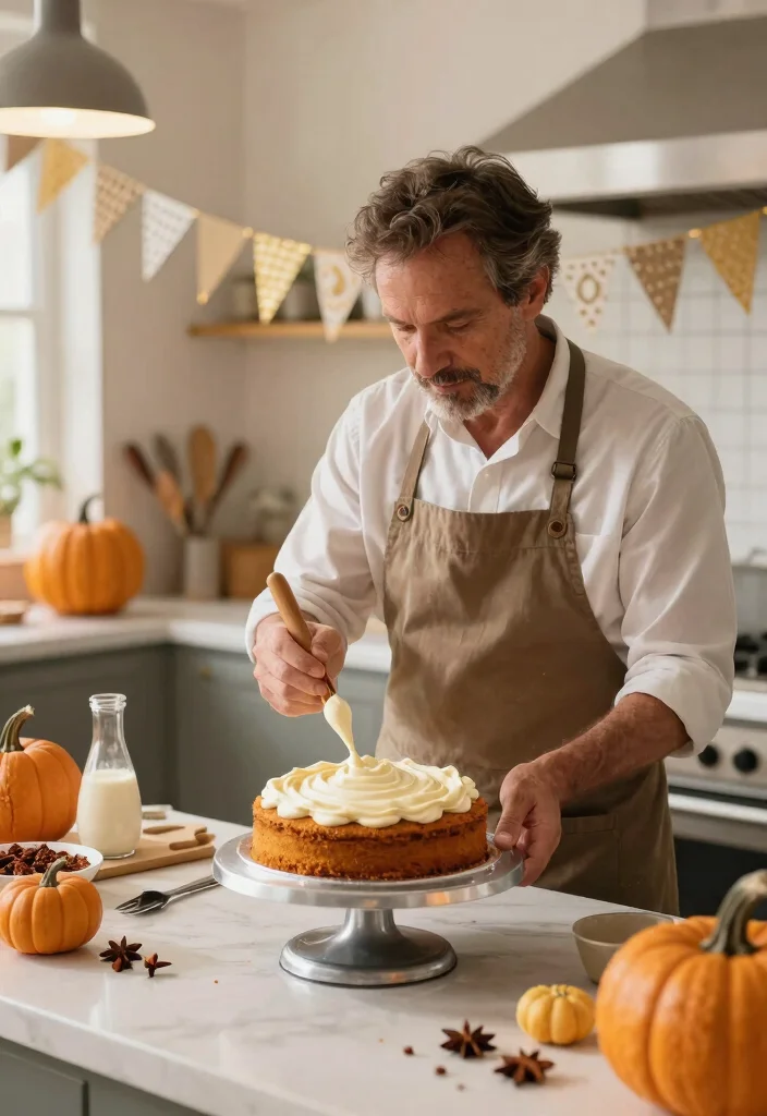 14 50th Birthday Cake for Men Ideas That Skip the Fondant - 14. Pumpkin Spice Cake 1