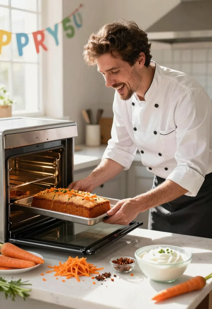 14 50th Birthday Cake for Men Ideas That Skip the Fondant - 2. Carrot Cake with Greek Yogurt 1