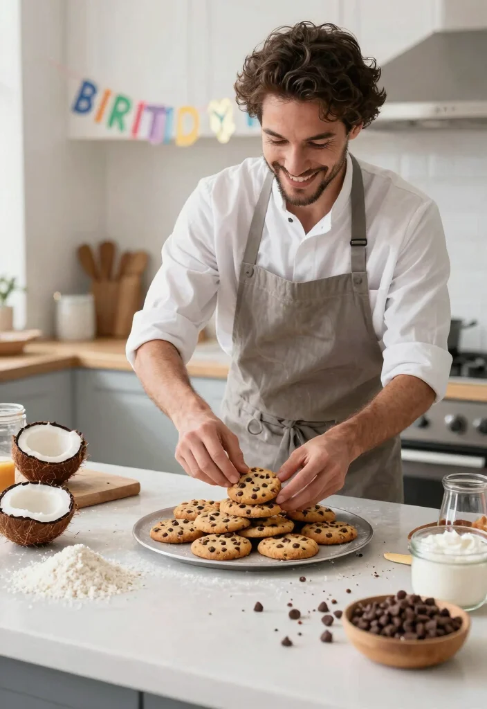 14 50th Birthday Cake for Men Ideas That Skip the Fondant - 4. Coconut Flour Chocolate Chip Cookies Cake 1