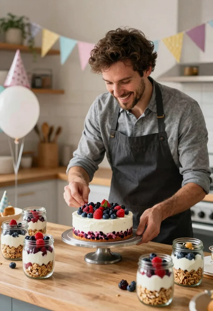 14 50th Birthday Cake for Men Ideas That Skip the Fondant - 7. Berry Yogurt Parfait Cake 1