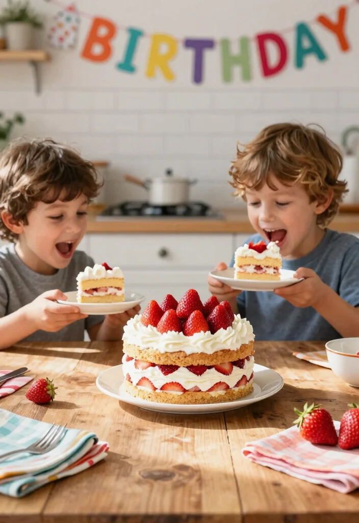 14 Cake Ideas for Brother That Don't Need Piping Skills - 12. Strawberry Shortcake 1