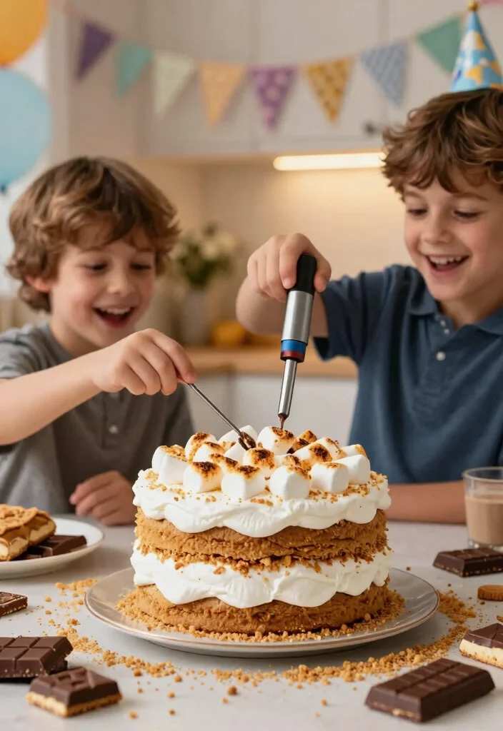 14 Cake Ideas for Brother That Don't Need Piping Skills - 5. S'mores Cake 1