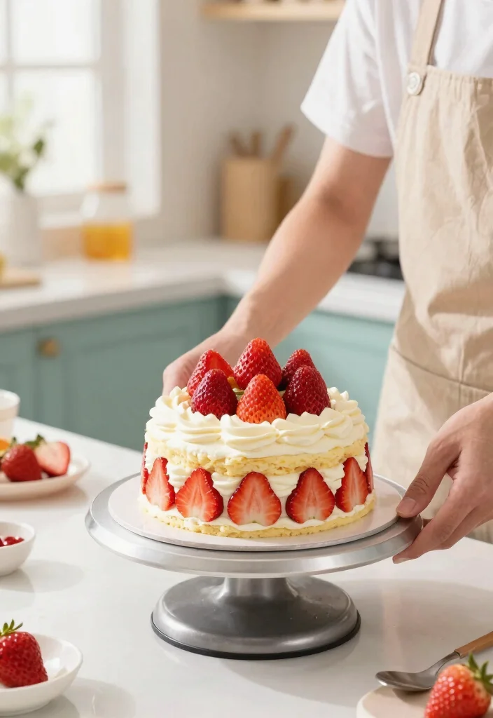 14 Cloud Cake Ideas That Hold Shape Without Buttercream Melting - 6. Strawberry Shortcake Cloud Cake 1
