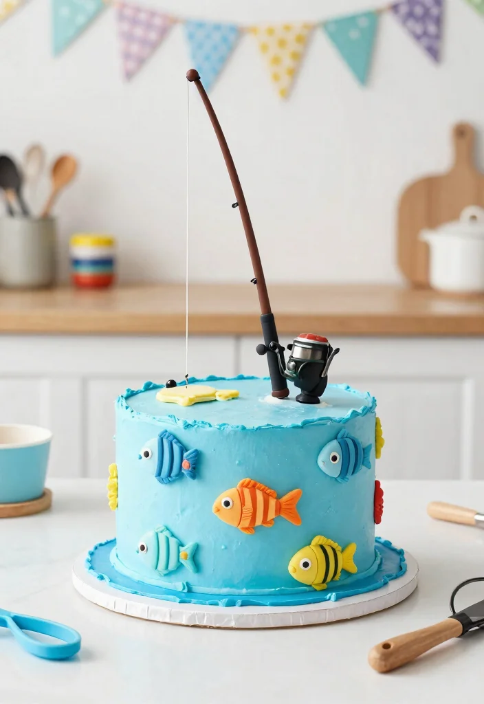14 Husband Birthday Cake Ideas That Look Harder Than They Are - 10. Fishing Cake 1