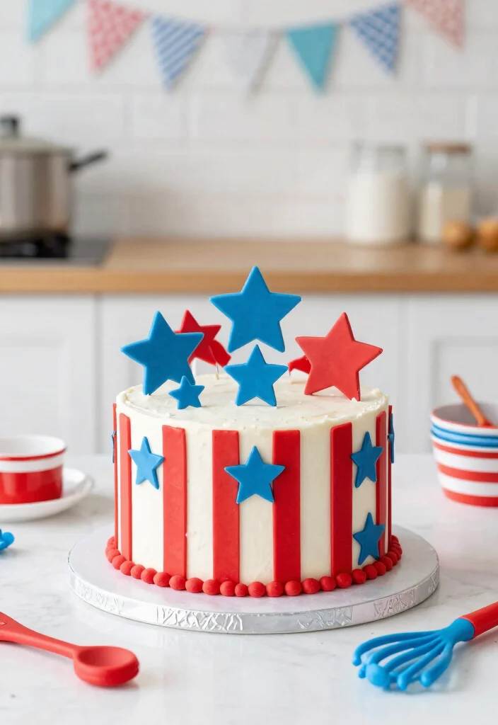 14 Husband Birthday Cake Ideas That Look Harder Than They Are - 12. Patriotic Cake 1
