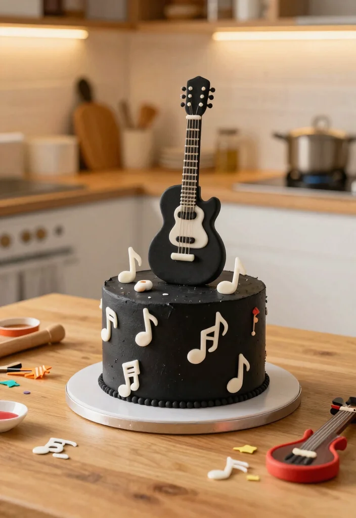 14 Husband Birthday Cake Ideas That Look Harder Than They Are - 2. Music-Themed Cake 1