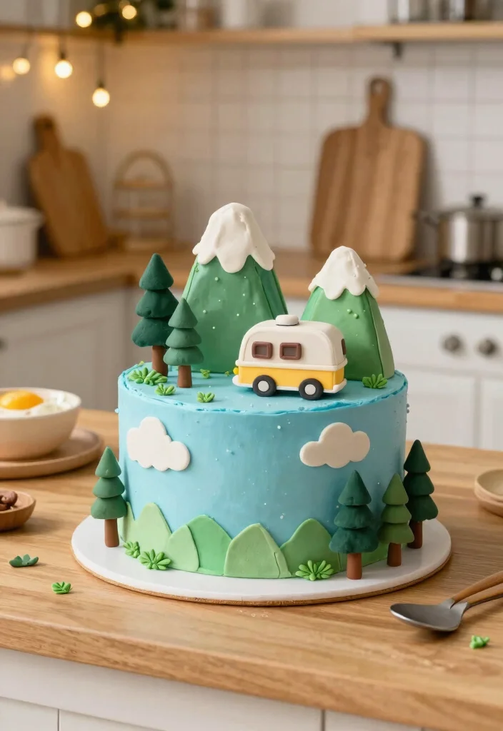 14 Husband Birthday Cake Ideas That Look Harder Than They Are - 4. Adventure Cake 1