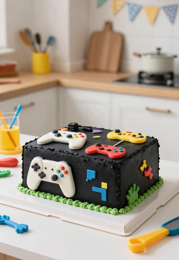 14 Husband Birthday Cake Ideas That Look Harder Than They Are - 5. Gamer’s Paradise Cake 1