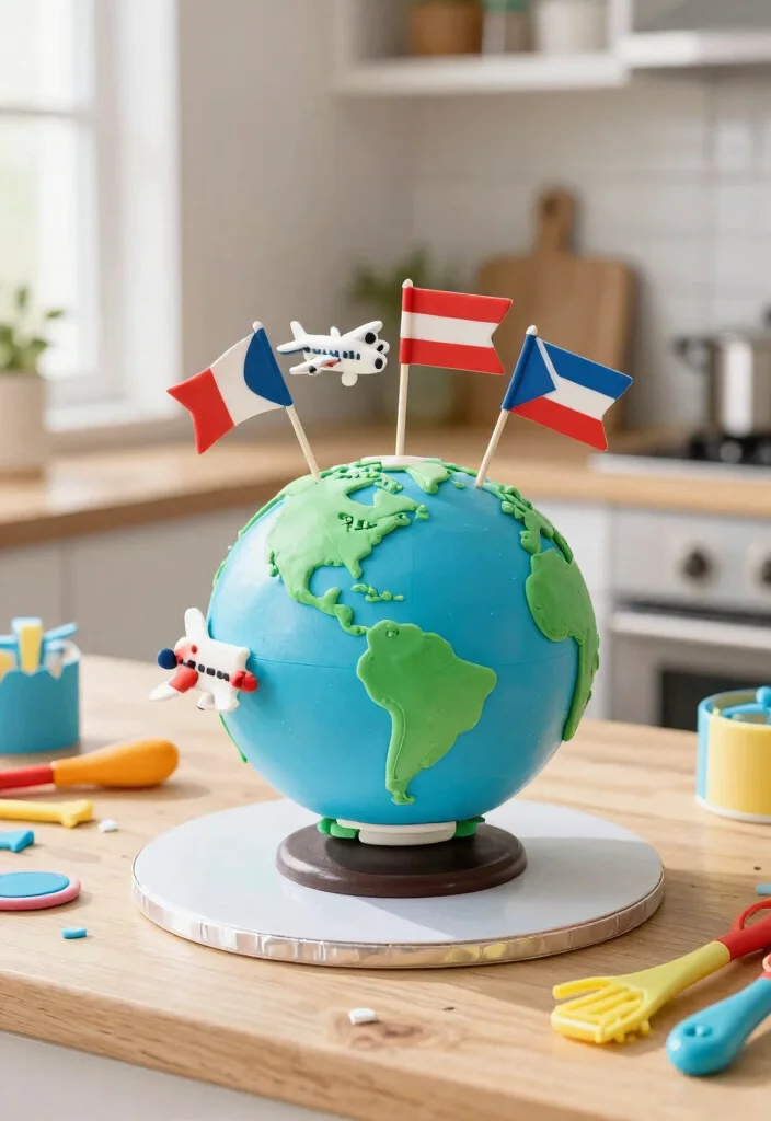 14 Husband Birthday Cake Ideas That Look Harder Than They Are - 6. Travel-themed Cake 1