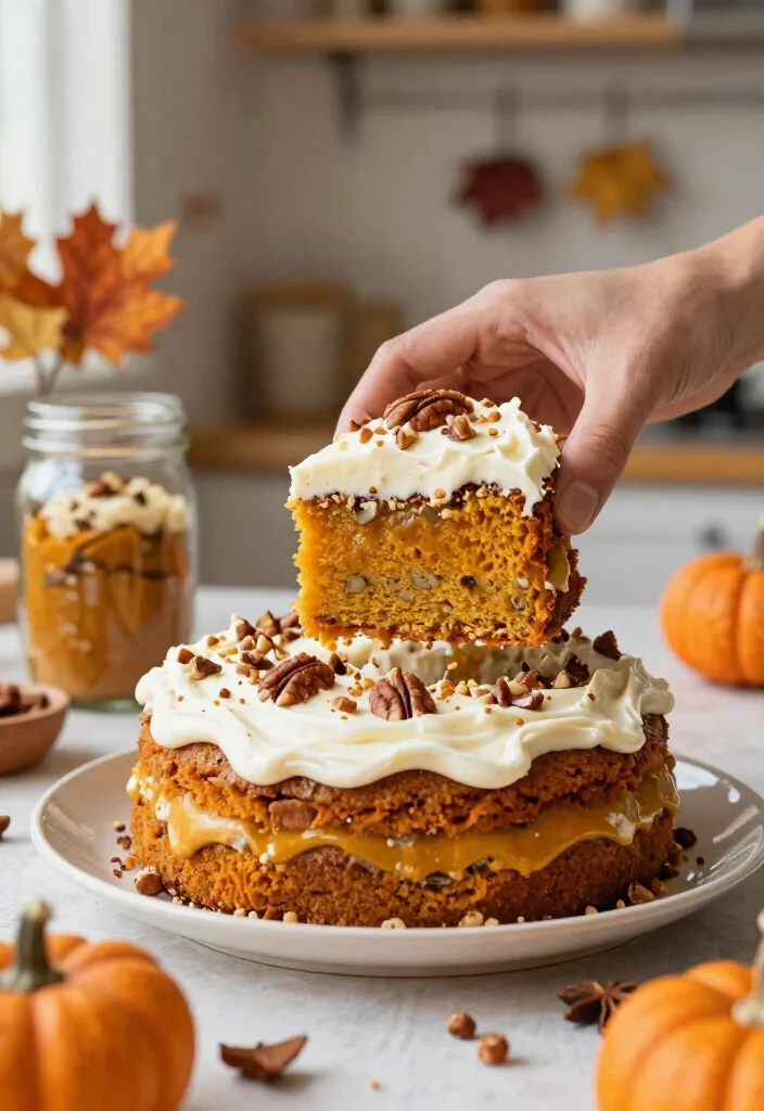 14 Jar Cake Ideas That Layer Without Tipping During Transport - 12. Pumpkin Spice Cake Jar 1