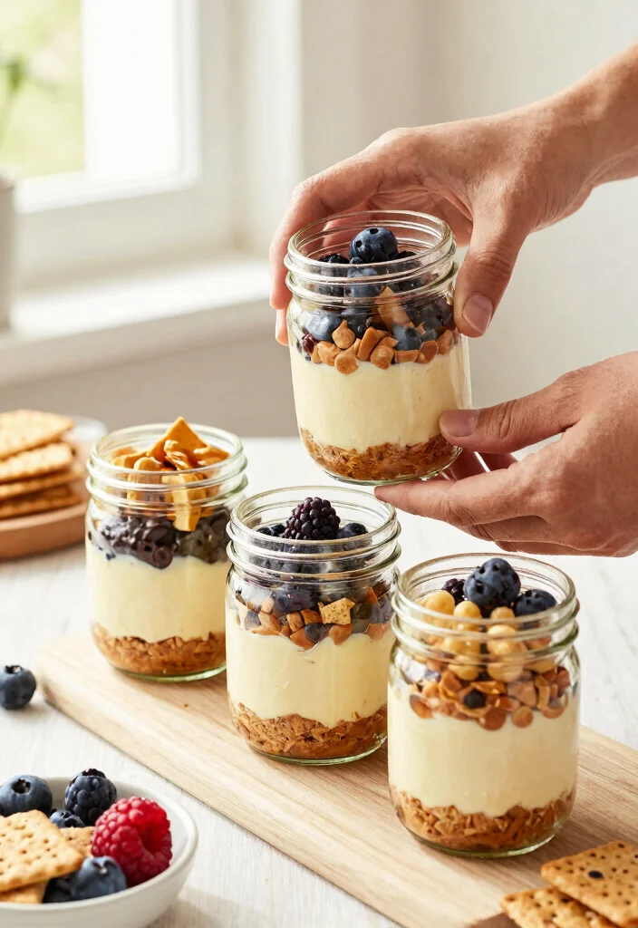 14 Jar Cake Ideas That Layer Without Tipping During Transport - 13. Cheesecake Layer Delight 1