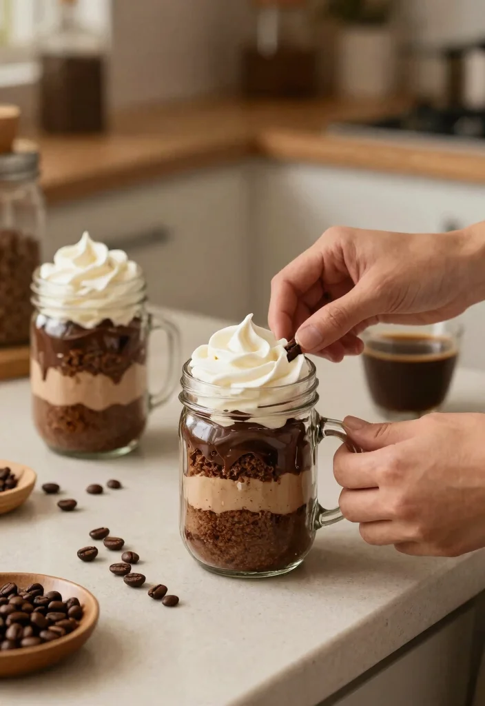 14 Jar Cake Ideas That Layer Without Tipping During Transport - 14. Mocha Latte Cake in a Jar 1