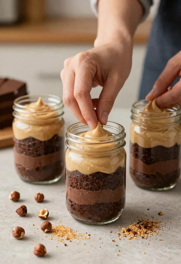 14 Jar Cake Ideas That Layer Without Tipping During Transport - 4. Chocolate Hazelnut Dream 1