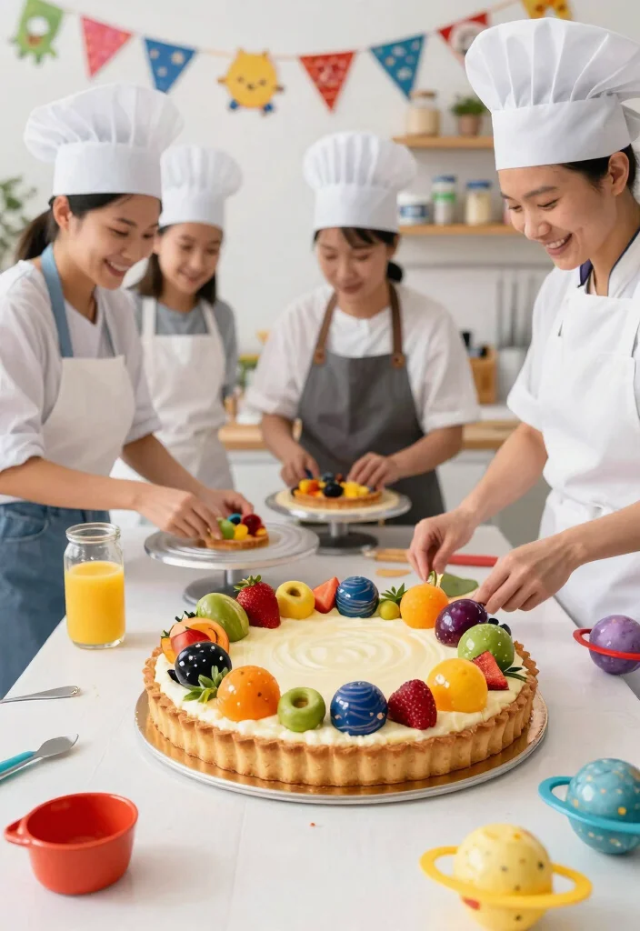 14 Space Cake Ideas With Details That Don't Slide Off - 10. Outer Space Fruit Tart 1