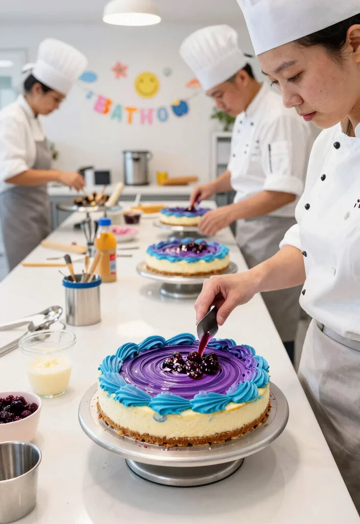 14 Space Cake Ideas With Details That Don't Slide Off - 5. Cosmic Cheesecake 1