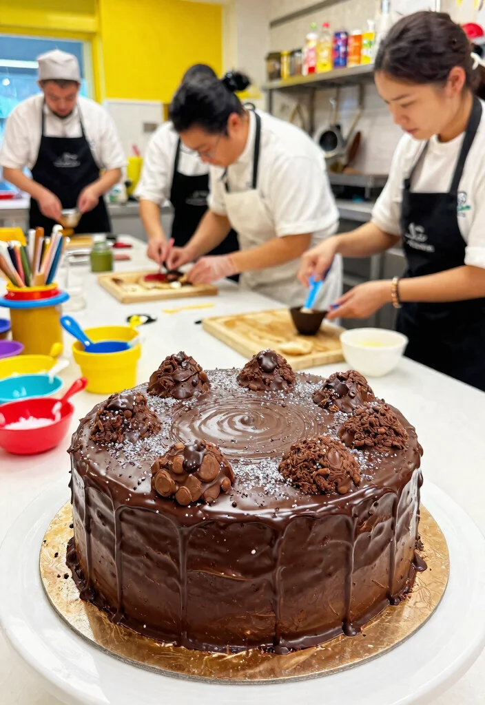 14 Space Cake Ideas With Details That Don't Slide Off - 6. Asteroid Chocolate Cake 1