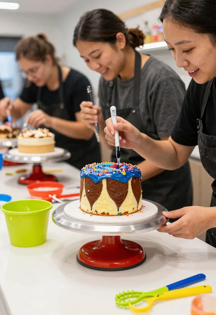 14 Space Cake Ideas With Details That Don't Slide Off - 8. Space Themed Marble Cake 1