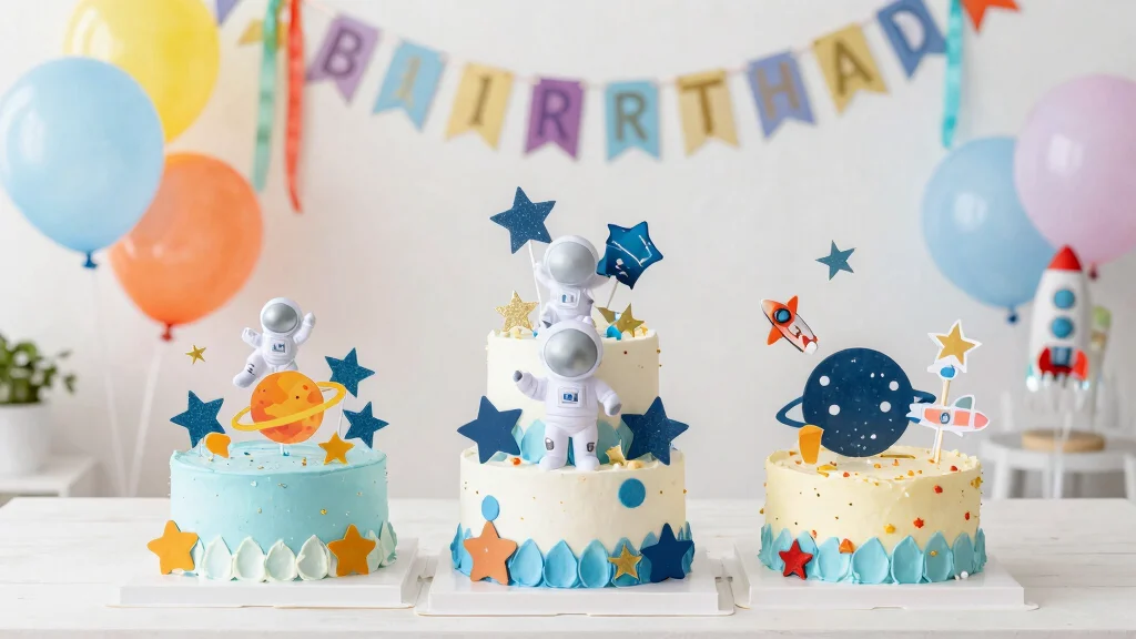 15 Astronaut Cake Birthday Ideas With 3D Elements That Stay Upright