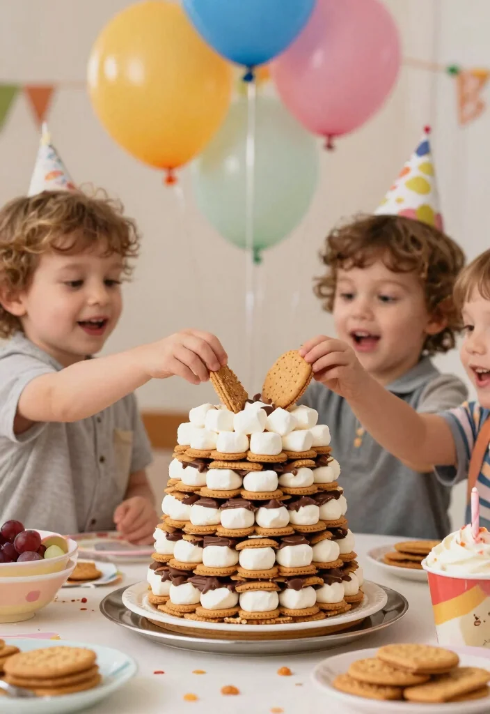 15 Birthday Cake for 2 Year Boy Ideas He Can Eat With His Hands - 14. S'mores Cake 1