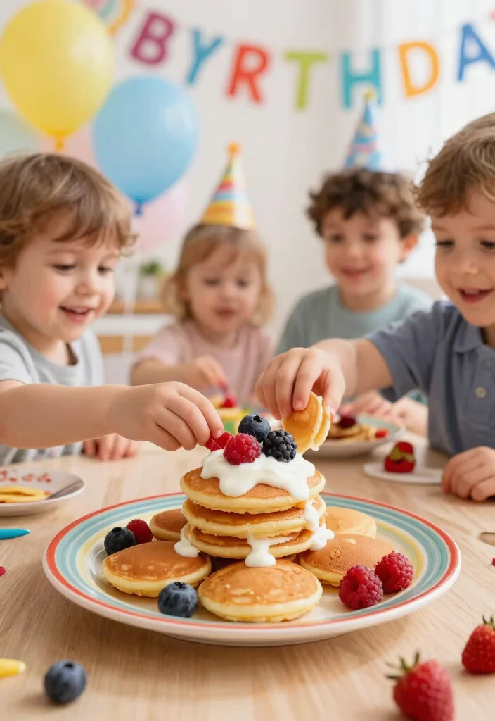 15 Birthday Cake for 2 Year Boy Ideas He Can Eat With His Hands - 6. Mini Pancake Stack 1
