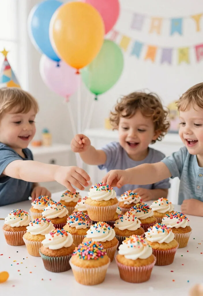 15 Birthday Cake for 2 Year Boy Ideas He Can Eat With His Hands - 8. Funfetti Mini Muffin Cake 1