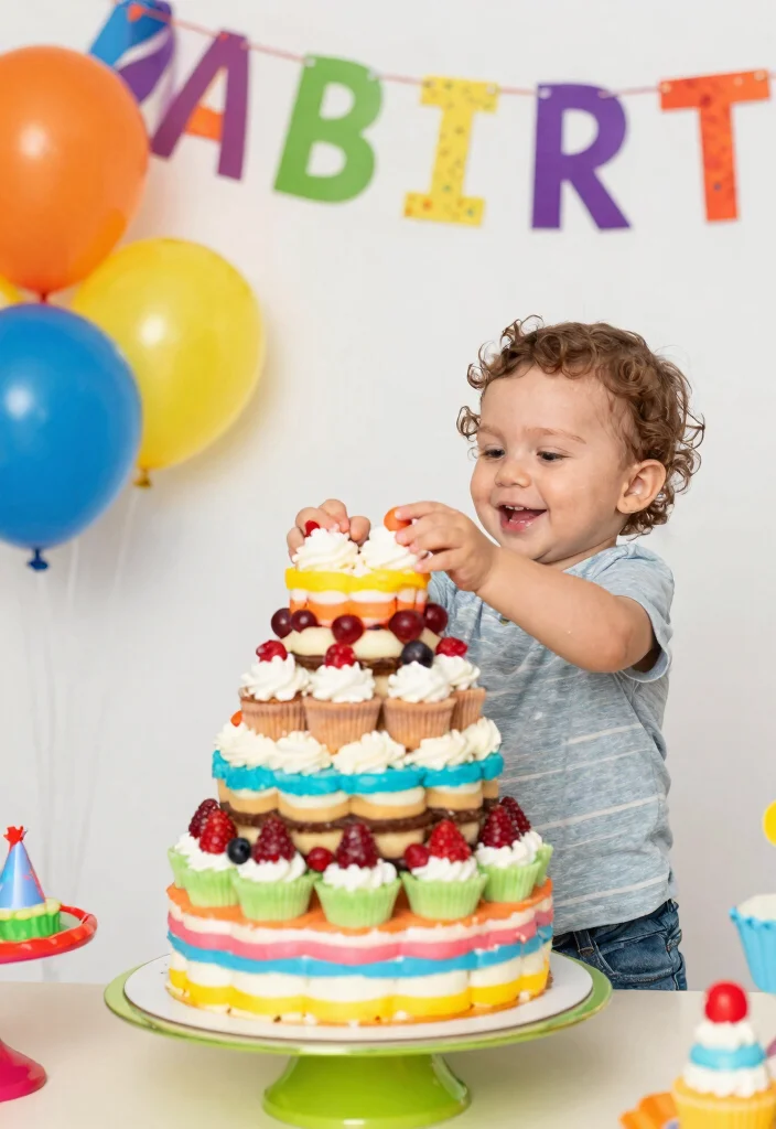 15 Cake Smash Cakes That Survive Being Grabbed and Squeezed - 15. Sweet Treats Stack Cake 1