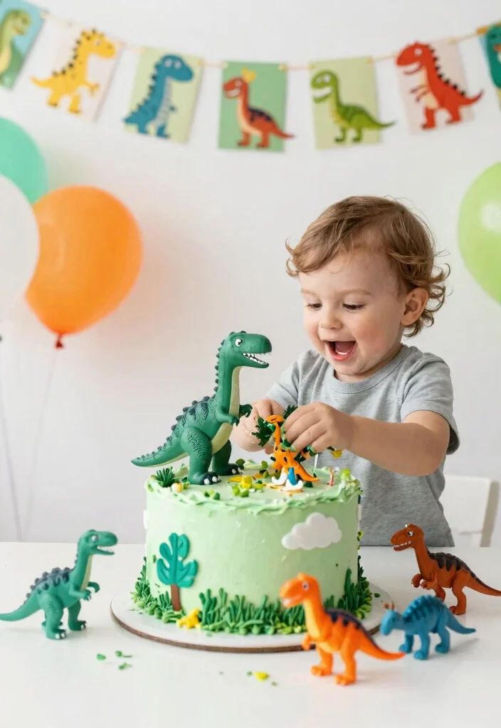 15 Cake Smash Cakes That Survive Being Grabbed and Squeezed - 5. Dinosaur Dig Cake 1