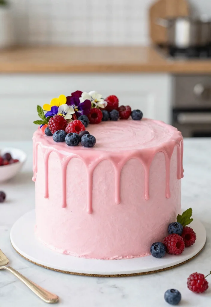 15 Pink Birthday Cake Ideas That Stay True Color Without Bleeding Into White Layers - 13. Pink Chocolate Drip Cake 1