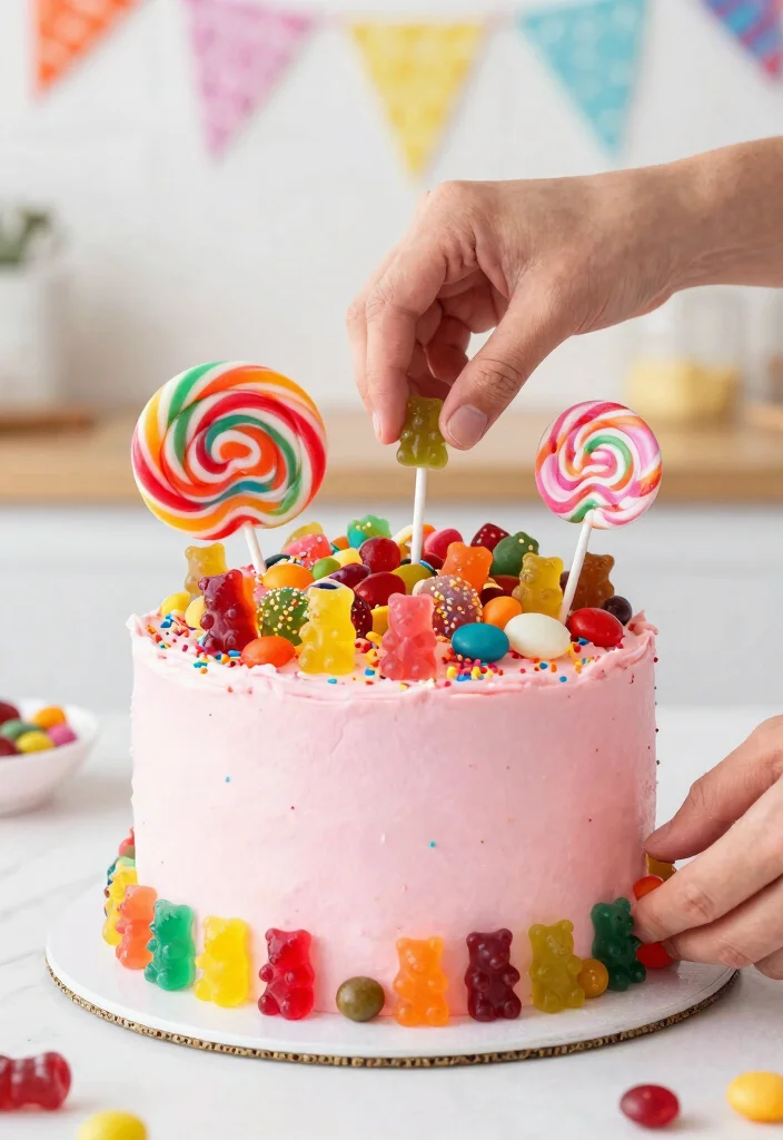 15 Pink Birthday Cake Ideas That Stay True Color Without Bleeding Into White Layers - 2. Candy Land Cake 1