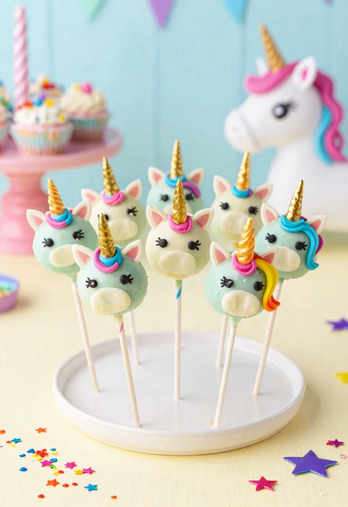 15 Unicorn Cake Pops That Stay on the Stick Until Eaten - 11. Cookie Dough Unicorn Pops 1