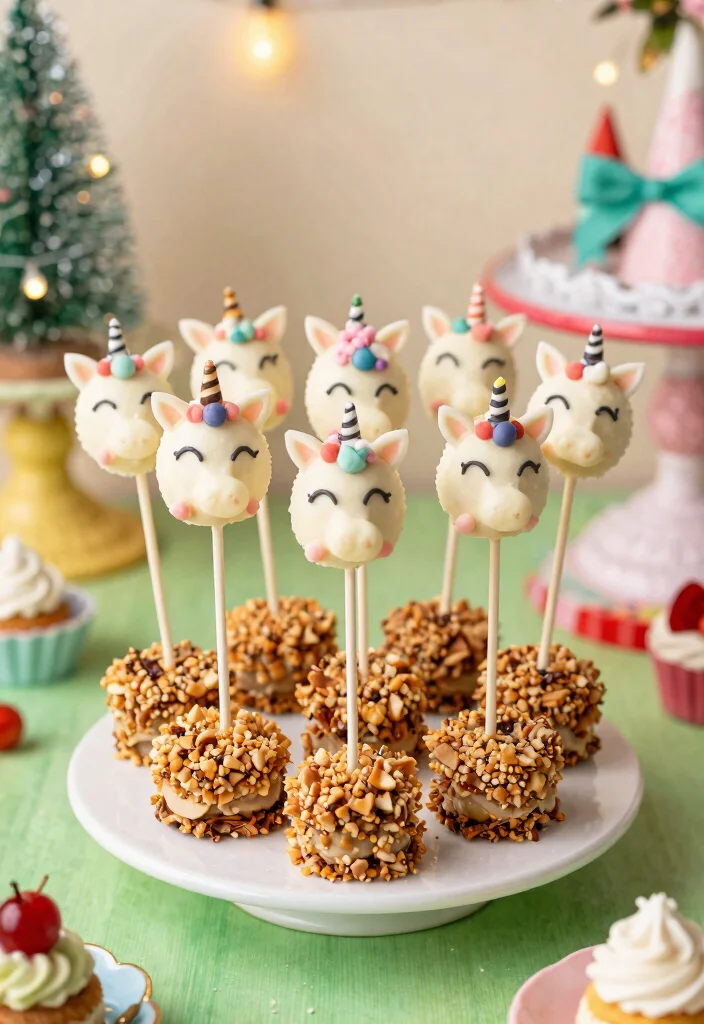 15 Unicorn Cake Pops That Stay on the Stick Until Eaten - 13. Nutty Unicorn Pops 1